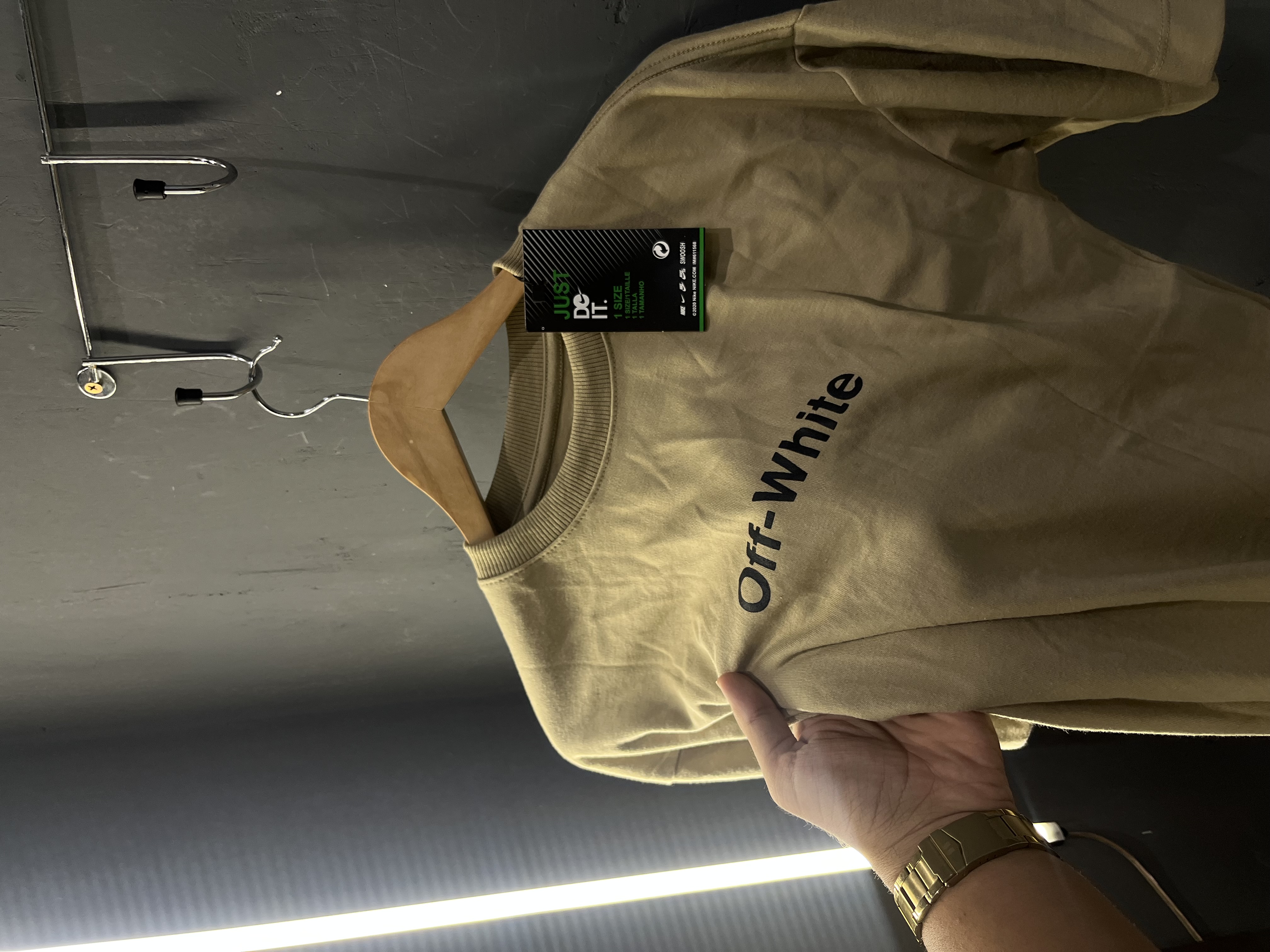 Oversized suedine off white