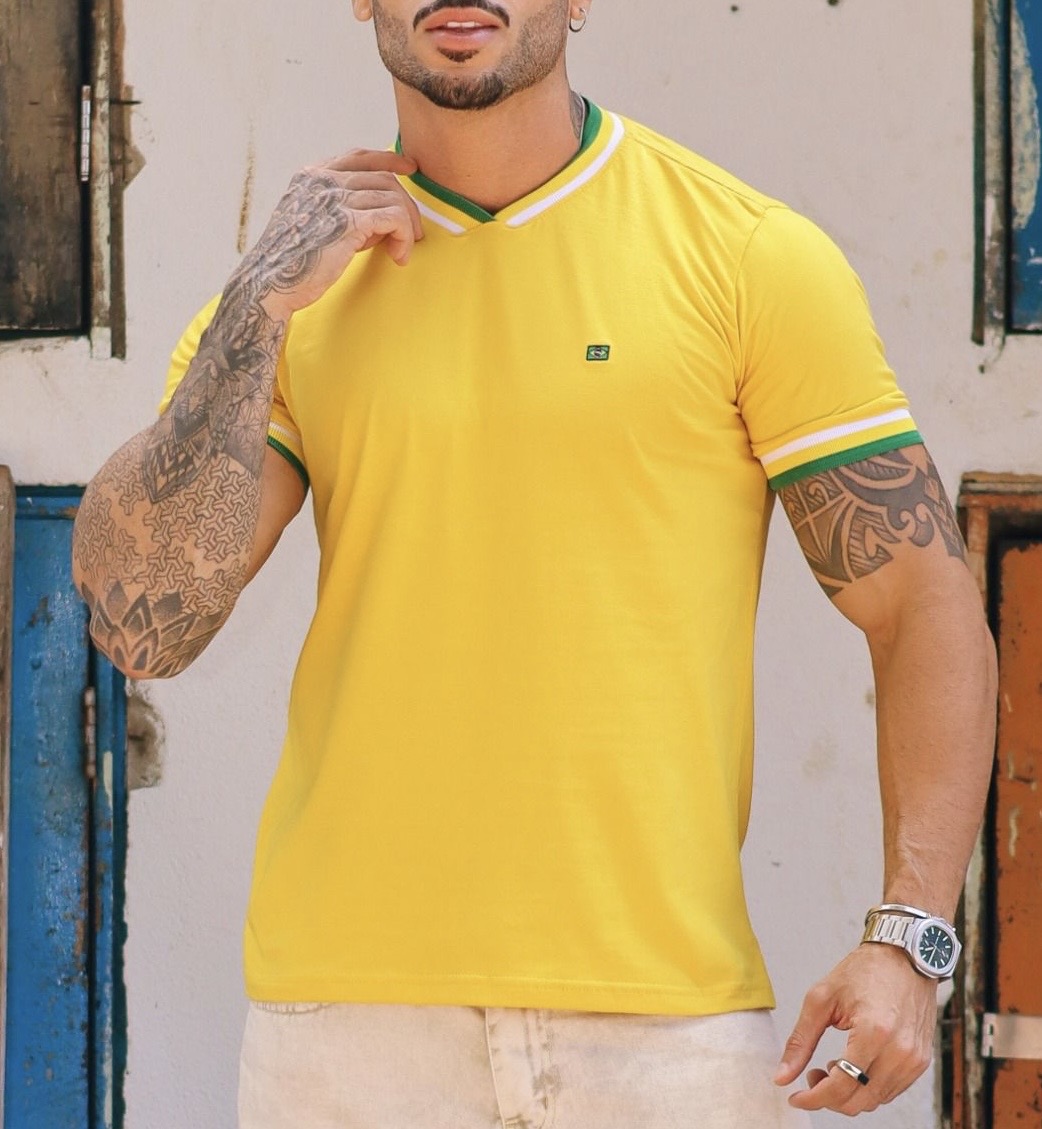 camisa casual brasil - original